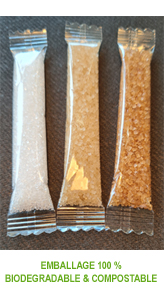 Buchettes sucre biologique équitable ambré en stick Malongo